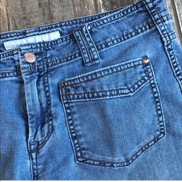 Vintage Old Navy Stretch Denim Mid-rise Bermuda Jean Shorts Size 10 - Picture 3 of 7